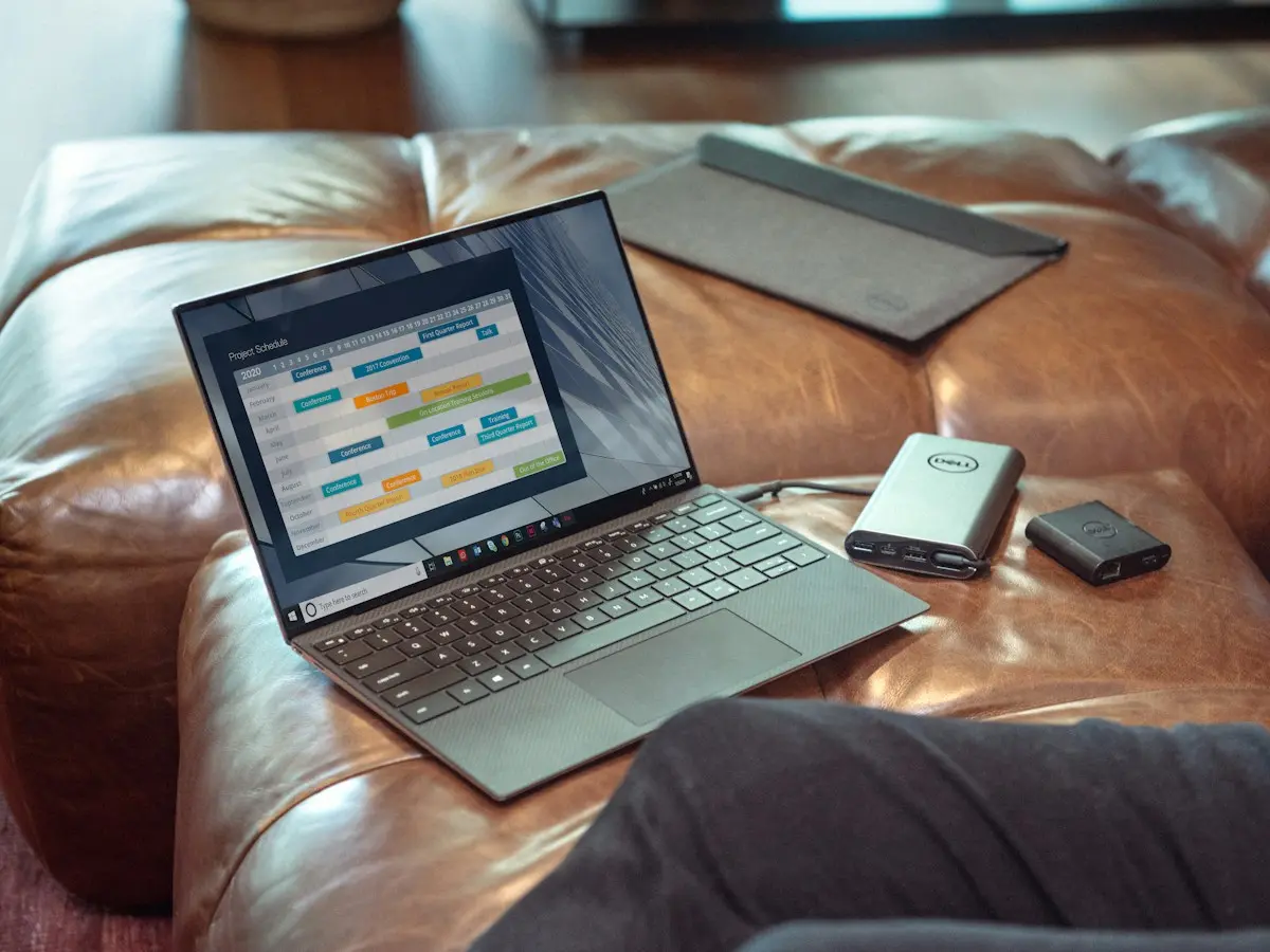 Business laptop, illustrating secure email access