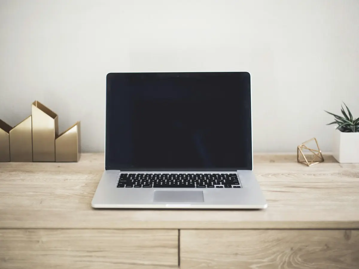 Laptop workspace, illustrating Microsoft 365 productivity